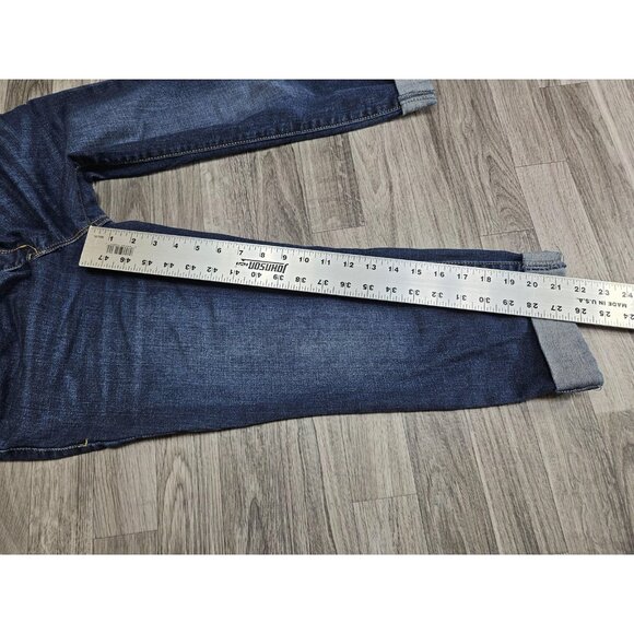 (3/$35) Old Navy Maternity Jeans Women 6 Denim Full Belly Panel Cropped Straight - Picture 9 of 11